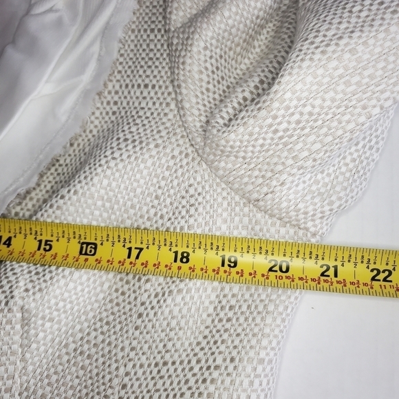 Soft Surroundings Beige Tweed Blazer Linen Blend Sz L - Picture 10 of 11